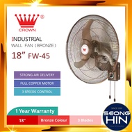 CROWN 18" Antique Industrial Wall Fan / KHIND 18" WALL FAN / Kipas Dinding Antik 18inch / Kipas wall