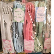 LOKAL 100 SET Souvenir Cutlery Set (Spoon, Fork, Chopsticks) Local Product Go Green Local Spoon Fork