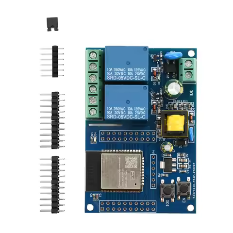 AC 90-250V ESP32 WIFI Bluetooth Dual Relay Module 2 Way 5V Relay Module ESP32 Secondary Development