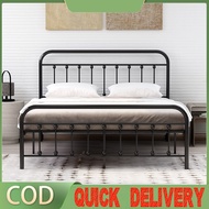 Bed Frame Double Metal Bed Frame Bed Frame Queen Size Single Bed High Load-Bearing Iron Queen Bed Frame Metal Strong