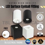 🔥HIGH QUALITY🔥LED Surface Spotlight Eyeball Fitting GU10 Holder 1 Head 2 Head Surface Downlight Frame Black/White Casing