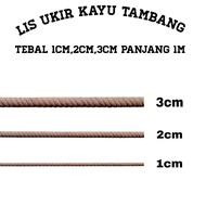 1 Meter Long Mining Wood Carved Trim | Thickness 1cm, 2cm, 3cm