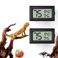 2 PCS Rectangle Reptile Thermometer and Humidity Gauge for Bearded Dragon Accessories, Reptile Tank 