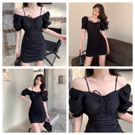Big size black off-the-shoulder dress ML816 size 55-90ky Bigsize LinhGiang