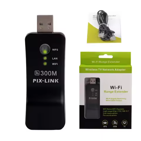 Wireless USB Universal 300Mbps Smart TV Wifi Repeater Adapter TV Sticks RJ45 Ethernet Network Repeat