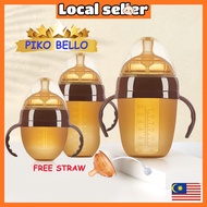 Aikoky Botol Susu PIKO BELLO Baby Milk Bottle Newborn & Kids Anti Colic Feeding Wide Silicone Neck B