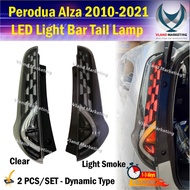 Vland Perodua Alza 2010-2021 Dynamic LED Light Bar Tail Lamp with Signal Running - Black + Clear