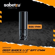 MATA SABETZU Deep Impact Socket Bit 1/2" 6PT 17mm Unit - Long Socket Impact Wrench Bit - Deep Wall S