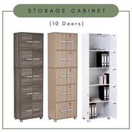 Alora Furniture - NAOMI 10 Door Storage Cabinet with Lock/ Almari Berkunci / 5 Tier Locker Cabinet / File Cabinet 收纳柜 橱柜
