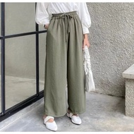 PREMIUM CRINGKLE PANTS HIGHWAIST CRINGKLE PANTS RUBY CRINGKLE PANTS