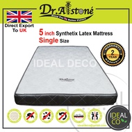 Ready Stock (ROLL UP DELIVERY) Dr.Alstone Synthetic Latex (SINGLE / S.SINGLE) 5 Inch Mattress | Tila
