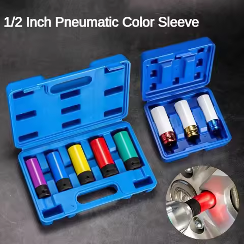 3/5pcs Impact Socket 1/2" Drive Kit Alloy Thin Wall Wheel Nut Socket Car Removal Nut Socket Set Tool