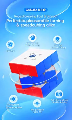 GAN 356 RS2 V2 Magic Cube 3x3 Speed Cube Professional Speed Puzzle 3×3 Gan Cube Toys Magico Cubo