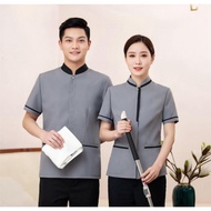 women/men Housekeeping Uniform Hotel Supplies Cleaner Tops Cleaning Service Workwear