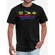 MenS Social Justice Equality Pattern T-Shirt-Gentle Peace World Equality Design, Black Casual Short-