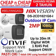 IP Cam HikVision 2MP Outdoor DS-2CD1021G0-I - IP Cam PoE Hik Vision