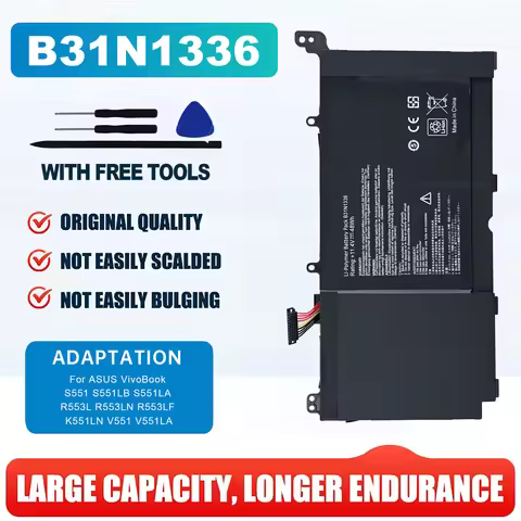 B31N1336 Laptop Battery For ASUS VivoBook S551 S551LB S551LA R553L R553LF K551LN V551 Series 48WH 11