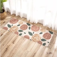 Carpet Floormat Tassel 60 X 150 CM Motif E - Bohemian Floor Carpet Tassel Motif E