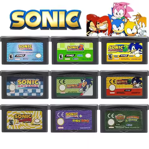 Popular Sonic 3 GBA 32-bit Electronic Game Card Ink Cartridge Best Birthday Gift for Boys Holiday Pr