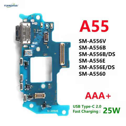 AAA+ For Samsung Galaxy A55 5G A556 A556B A556B/DS USB Charging Port Board Flex Cable Type C Charger
