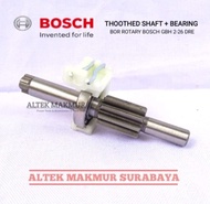 PART TOOTHED SHAFT + BEARING BOR ROTARY HAMMER BOSCH GBH 2-26 DRE GEAR SPINDLE BOR BOBOK BETON GBH 2-26DRE GER GIR SPINDEL SDS PLUS GBH2-26 DRE BOR 3 MODE BOSCH GBH226 DRE GBH 2 26 GBH2-26DRE