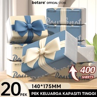 【20 Packs】Botare AIR-cushion Tissue Paper 4-Ply | 20 Packs Family Size (400 Sheets/Pack) | 140x175mm