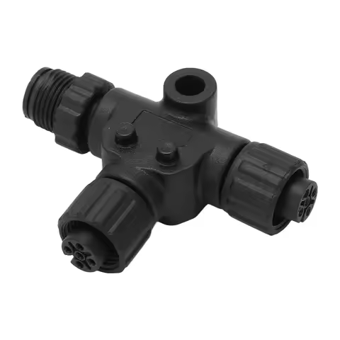 Multiport Tee Connector for NMEA 2000 T Connector 3 Port 5Pin Thread IP67 Waterproof for Networks fo