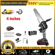 998VF Cordless Chainsaw 6 Inch Electric Mini Chainsaw Logging Saw Rechargeable Gergaji Elektrik Mesi