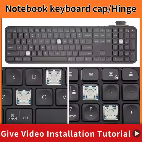 Replacement Keycap Key Cap &Scissor Clip&Hinge For Logitech Craft MX Keys Keyboard KEY & Clips GreyB