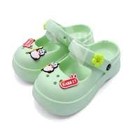 FENTINA Sandal Platform Wanita Wedges Sepatu Slide Anak Sol Lembut Tinggi Olahraga Nyaman Anti Licin