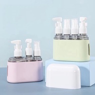 4-in-1 Bottled Travel Cosmetics Shampoo Shower Gel Full Press Head Portable Set travel kit bottle