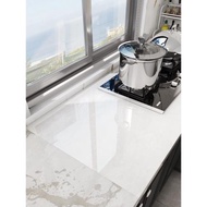 廚房灶臺防油貼紙家具巖板桌面石英石大理石臺面耐高溫透明保護膜