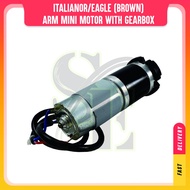 Autogate Spare Part- Italianor 321 Brown/Eagle DC Swing Folding Arm Mini Motor with Gearbox