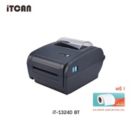 iTCAN เครื่องพิมพ์ฉลากสินค้า iC-1324D บาโค้ด label ใบปะหน้า Lazada ไม่ใช้หมึก ประกันศูนย์ Gprinter  เครื่องพิมพ์ความร้อน iC-1324D USB One