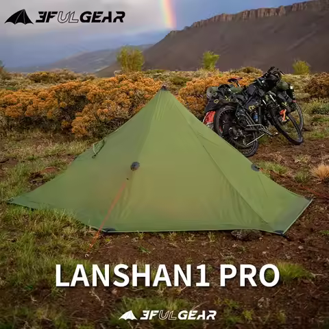 3F UL GEAR LanShan1 PRO Ultralight Waterproof Tent 1 Person Camping 20D Professional Tent 3-4 Season