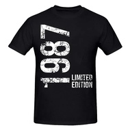 Novelty Awesome 37th 37 Years Retro Vintage 1987 T Shirts Graphic  Streetwear Short Sleeve Birthday 