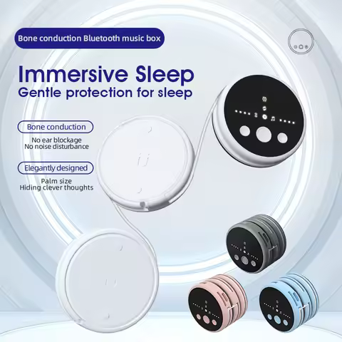 Under Pillow Audio Box Bone Conduction Sleep Speaker 35 White Noise Bluetooth 5.4 Sleep Aid Speaker 