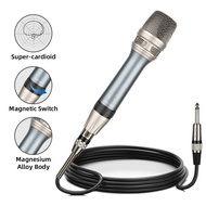 DM1200,,  Mikrofon Dinamik Super Kardioid DM1200 Badan Logam dengan Suis Hidup/Mati Magnetik