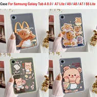 For Samsung Galaxy Tab A 8.0 Tab A7 Lite A9 A8 A7 S6 Lite Fashion Painting Patterns Tablet Protectiv