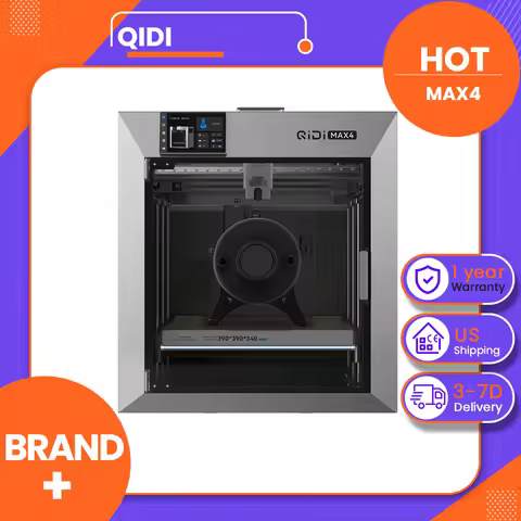 QIDI Max4 3D Printer, CoreXY System, 800mm/s Speed, 370℃ High-Temp, 65℃ Heated Chamber, 390×390×340m