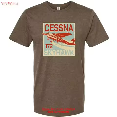 NEW Cessna 172 Skyhawk Officially Licensed T Shirt vintage Washed Versatile Casual Top For Everyday 