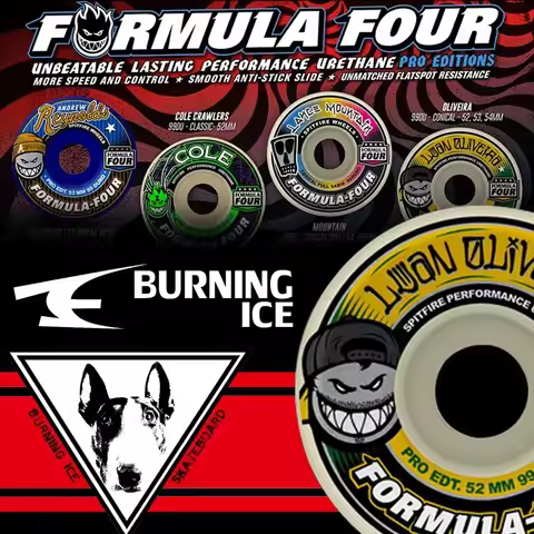 Spitfire Wheels Imported Genuine Spitfire 52mm 101duro 53mm 54mm 56mm 99duro 80HD Skateboard Wheel f
