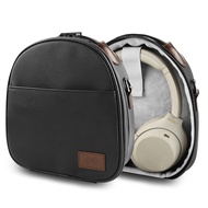 Geekria Softshell กระเป๋าเข้ากันได้กับ WH-1000XM4, WH-1000XM3, WH-1000XM2,เปลี่ยนเปลือกแข็งป้องกันกระเป๋าเดินทางพร้อมอุปกรณ์เสริม (สีดำ)