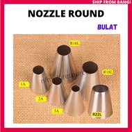 Nozzle Large Round 1A 2A 3A R16L R18L R22L 808 Cheese Tart Buncit Piping Tip Decorating Pastry Cake 