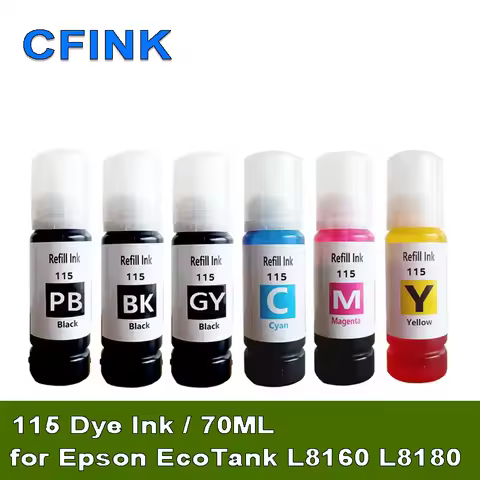 CFINK 115 Refill ink kit For Epson 115 Dye ink for Epson L8160 L8180 printer dye ink 115