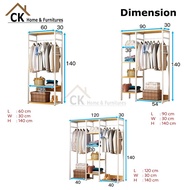 CK Cloth Wardrobe Cabinet Cloth Storage Cabinet (L60/90/120 x W30 x H140cm)