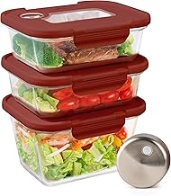 SealVax® SeasonSeal Patented Vacuum-Sealed Glass Food Storage & Cycle Marinating Set with Auto-Stop
