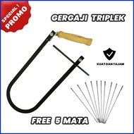 Mata Gergaji Triplek Manual Gergaji Kayu Gergaji Ukir Pemotong Triplex U Saw Gergaji Triplex Gagang 