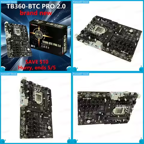 For BIOSTAR TB360-BTC PRO 2.0 B360 LGA 1151 Motherboard ATX M.2 For 8th 9th Gen i9-9900K i7-9700K i7