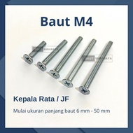 50 pcs M4 JF Flat Head Bolts, bolt length size 40 mm to 50 mm